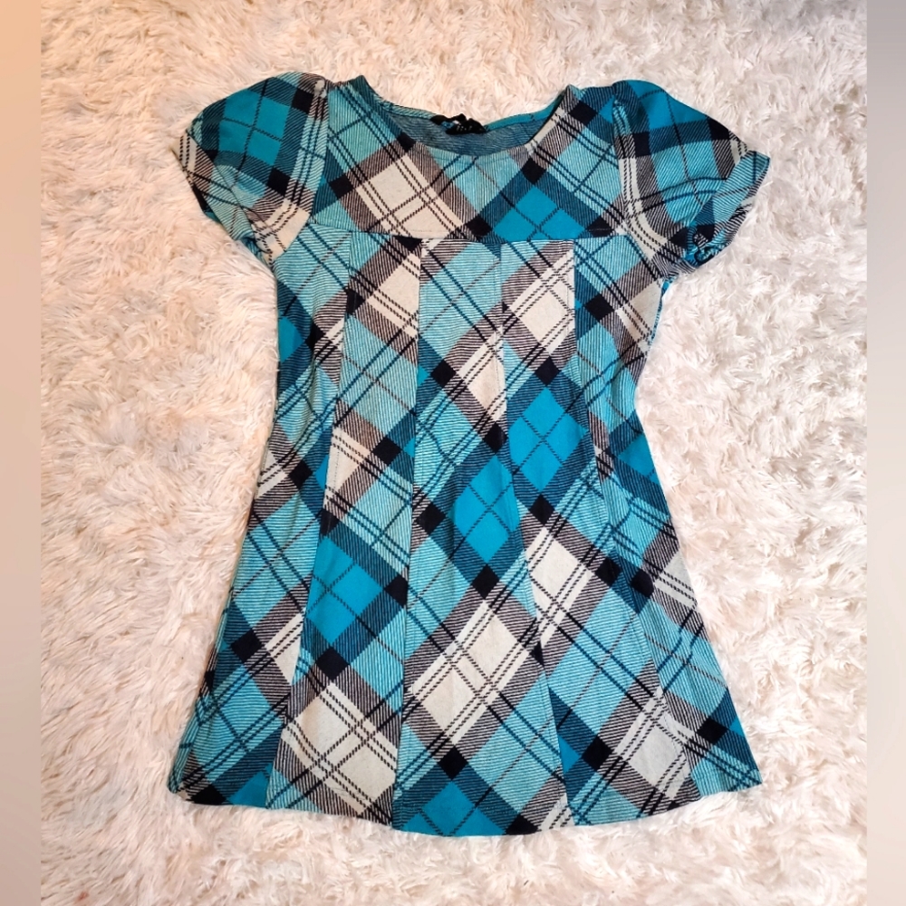 H&M Y2K Preppy Blue Dress